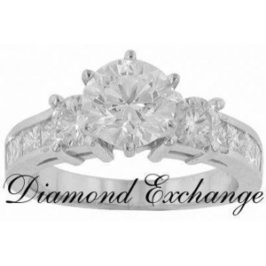 2.51 CT Women's Round Cut Diamond Engagement Ring New